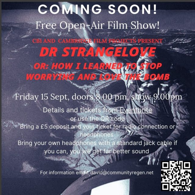 Free open-air Screening of Dr Strangelove